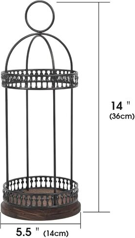 J JACKCUBE DESIGN Decorative Lanterns for LED Flameless Candle, Wooden Vintage Farmhouse Hanging Tabletop Candle Holder for Wedding Party Outdoor Indoor Decoration -MK1010A in Saudi Arabia