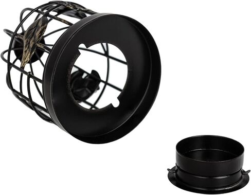 حامل شموع على شكل قفص العصافير فوانيس شموع لأقفاص الطيور المزخرفة لطاولات شموع الزفاف المركزية - مجموعات حامل شموع عتيقة قوطية لتزيين رف الموقد (أسود متعثر 03، S + L) in Kuwait