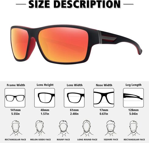 STORYCOAST Polarized Sports Sunglasses for Men Women Unbreakable Frame Cycling Fishing Driving in Saudi Arabia