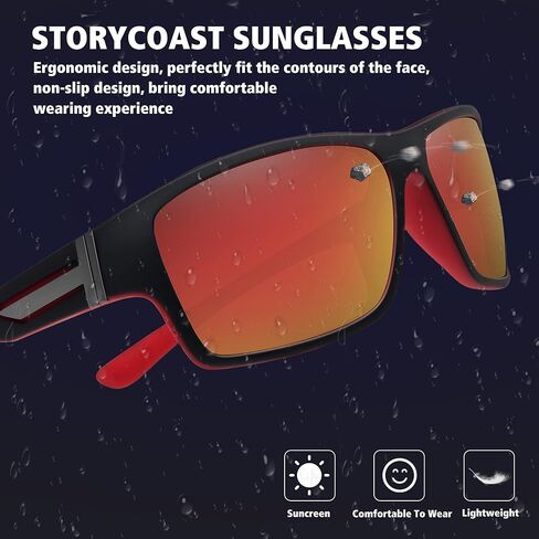 STORYCOAST Polarized Sports Sunglasses for Men Women Unbreakable Frame Cycling Fishing Driving in Saudi Arabia
