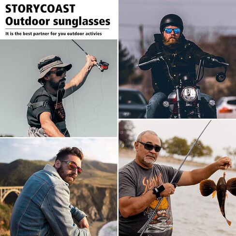 STORYCOAST Polarized Sports Sunglasses for Men Women Unbreakable Frame Cycling Fishing Driving in Saudi Arabia