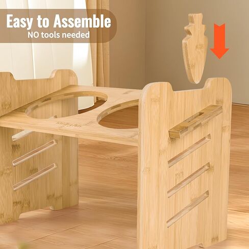 أوعية الكلاب المرتفعة وسجادات اللعق من كيدينج بيتس للكلاب والقطط الكبيرة والمتوسطة والصغيرة، حامل وعاء الحيوانات الأليفة المرتفع من خشب الخيزران الفاخر مع وعاءين من الفولاذ المقاوم للصدأ و2 سجادة لعق للري والتغذية in Kuwait