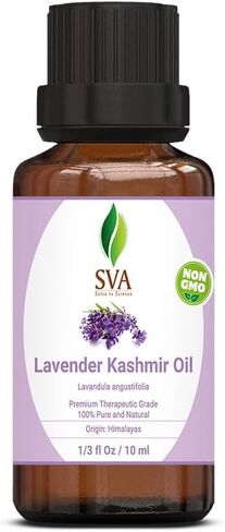 زيت إسفا أورجانيكس، لافندر كشمير، 14 مل، طبيعي ونقي 100% بدرجة علاجية فاخرة لنشر الروائح العلاجية والعناية بالبشرة والصابون والشموع in Kuwait