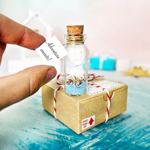 Kseniya Revta Tiny Magical Message in a Bottle Gift Idea - Classy Inspirational Gifts for Him and Her - Unique Presents for Women and Men (Black Graduate Cap - You Did It, Gift Bottle) in Kuwait