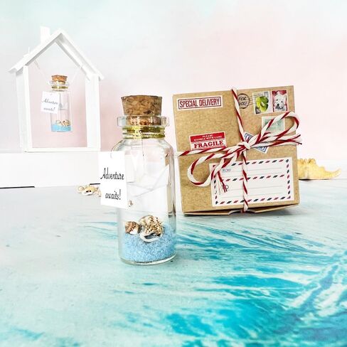 Kseniya Revta Tiny Magical Message in a Bottle Gift Idea - Classy Inspirational Gifts for Him and Her - Unique Presents for Women and Men (Black Graduate Cap - You Did It, Gift Bottle) in Kuwait