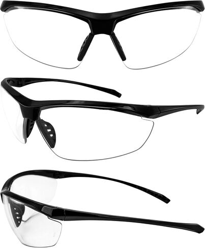 Global Vision Lieutenant Wraparound Motorcycle Riding Safety Sunglasses ANSI Z87.1 & MIL-PRF-32432 Standards Black Frame in Saudi Arabia