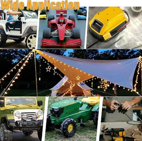 محول عجلة الطاقة BLLYOGU لمجموعة محول بطارية Dewalt 20V مع سلك 12 AWG والصمامات والموصلات لروبوتات ألعاب السيارات RC DIY (حزمة واحدة) in Kuwait