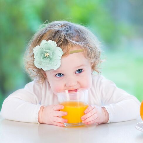 انزوني 12 قطعة من عصابات الرأس المصنوعة من النايلون بتصميم زهرة الاورجانزا واكسسوارات للشعر للبنات حديثي الولادة والرضع والاطفال الصغار in Kuwait