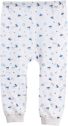 طقم بيجاما للأطفال الرضع مصنوع من القطن العضوي بنسبة 100% خفيف الوزن وأكمام طويلة من قماش الجاكار لربيع وصيف in Kuwait