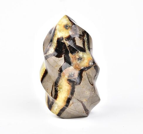 AMOYSTONE Septarian Gemstone Flame Decorative Stone Tower for Healing Witchcraft Table Decors 0.8-1 LBS in Saudi Arabia