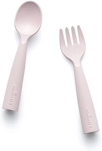 Miniware My First Cutlery Set with Training Spoon and Fork for Baby Toddler Kids – Promotes Self Feeding | Modern and Durable Design | Dishwasher Safe (Vanilla) in Kuwait