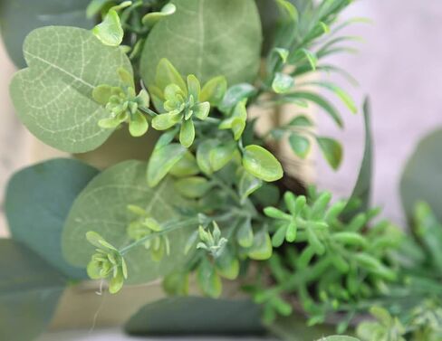 12 "إكليل الأوكالبتوس المختلط ترتيب الخضرة التقليدية والرمزية لديكور الزفاف الباب الأمامي نافذة الجدار مزرعة عيد الميلاد مهرجان الشرفة فناء حديقة الديكور in Kuwait