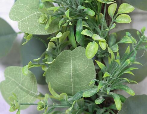 12 "إكليل الأوكالبتوس المختلط ترتيب الخضرة التقليدية والرمزية لديكور الزفاف الباب الأمامي نافذة الجدار مزرعة عيد الميلاد مهرجان الشرفة فناء حديقة الديكور in Kuwait