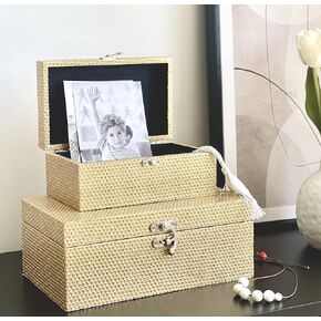 MODE HOME 3 Piece Tree of Life Carved Wooden Keepsake Boxes with Lids, Decorative Storage Boxes for Home Decor, Trinket Box for Jewelry and Memorabilia