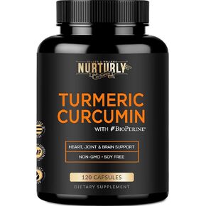 Turmeric Curcumin with BioPerine Black Pepper and 95% Curcuminoids - High Absorption Turmeric Supplements 1300mg for Joint, Hearth Health - Non-GMO, Gluten Free - 120 Capsules