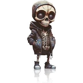 Cool Skeleton Figurines, 2023 Halloween Skull Statue Skeleton Doll Statues Ornaments Collectibles Memorial, Unique for Home Office Desk Decor Collectors Lovers (4pcs)
