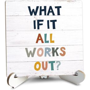 Rustic Wood Sign Wall Hanging Decor Wood Sign Plaque Decorative Home Decor Motivational Decorative Plaque Sign - DL619 in Kuwait