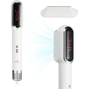 مجفف شعر الحيوانات الأليفة المحمول عالي السرعة من iPettie مع مشط ومكثف من الفولاذ المقاوم للصدأ، 3 إعدادات للحرارة و3 إعدادات لتدفق الهواء، مجفف شعر أيوني أقل ضوضاء للكلاب، مجفف شعر للكلاب، مجفف للقطط للسفر المنزلي in Kuwait