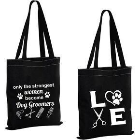 MBMSO Dog Groomer Tote Bag Pet Groomer Gifts Dog Groomer Thank You Gift Shopping Bag Dog Salon Gifts Dog Grooming Gifts in Kuwait
