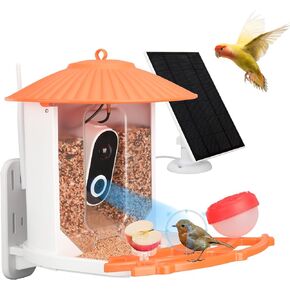 وحدة تغذية الطيور الذكية مع الكاميرا، وحدة تغذية الطيور الطنانة للفيديو اللاسلكي بدقة 1080 بكسل عالية الدقة في الهواء الطلق تعمل بالطاقة الشمسية، كاميرا AI التقاط تلقائي وتحديد أنواع الطيور، التحكم في تطبيق واي فاي 2.4 جيجا، هدايا مثالية لمحبي الطيور in Kuwait