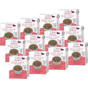 Caru Real Beef Stew for Dogs, Natural Adult Wet Dog Food with Added Vitamins & Minerals, Free From Grain, Wheat & Gluten (Pack of 12)