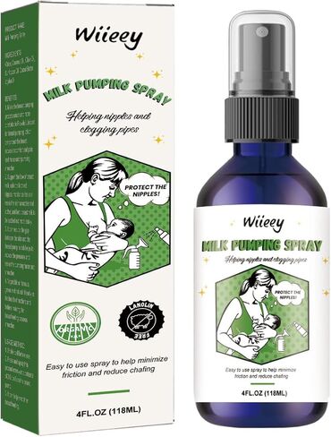 رذاذ ضخ الحليب 4 أونصة، يساعد على التهاب الحلمات والقنوات المسدودة، مادة تشحيم عضوية لدروع الثدي والحواف، رذاذ مضخة الثدي النباتي، طبيعي وخالي من اللانولين، صنع في الولايات المتحدة الأمريكية in Kuwait