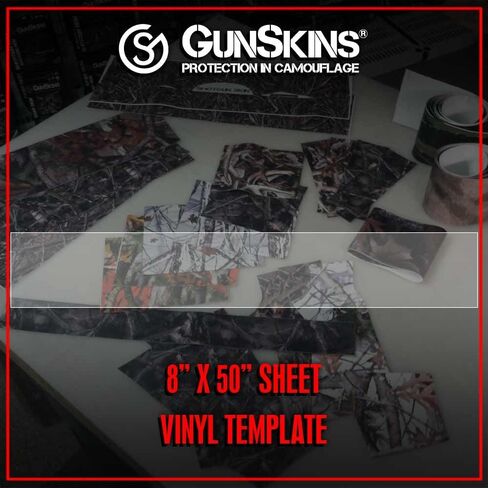 GunSkins Gear Skin - ملاءة واحدة من الفينيل الفاخر مقاس 8 × 50 بوصة - مجموعة عالمية سهلة التركيب - لمسة نهائية غير لامعة مقاومة للماء وغير عاكسة بنسبة 100% - صنع في الولايات المتحدة الأمريكية - شريط نمر فيتنام GS in Saudi Arabia