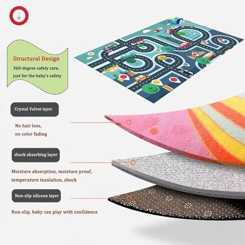 Car Carpet Rugs Play Mat for Kids,Road Traffic Rug Carpet for Playing with Cars Toys,Educational City Life Area Rugs,Children's Have Fun Throw Rug for Playroom Bedroom Game Room 31x47IN/80x120cm in Saudi Arabia