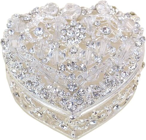 Lassos Boutique 2" Heart Silver Wedding Arras Set, Silver Arras para Boda with Silver Unity Coins in Saudi Arabia