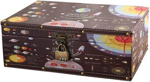 WANLIAN Wood and Leather Treasure Chest with Lid and Lock-Decorative Jewelry Keepsake Storage Box for Kids, Teenagers,for Birthday Wedding，Christmas Day in Saudi Arabia