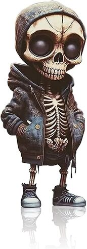 Cool Skeleton Figurines, 2023 Halloween Skull Statue Skeleton Doll Statues Ornaments Collectibles Memorial, Unique for Home Office Desk Decor Collectors Lovers (4pcs) in Kuwait