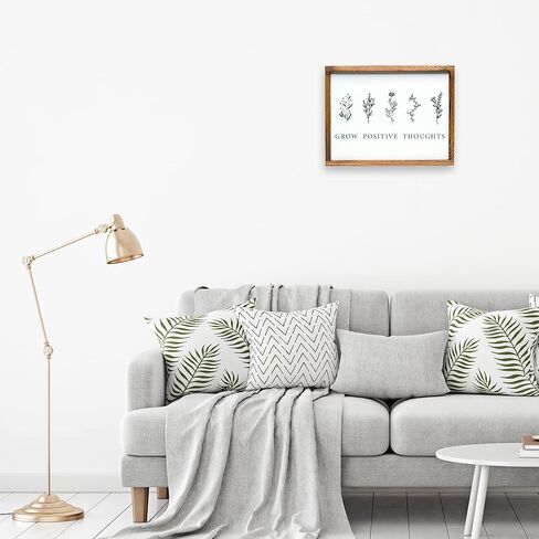 Framed Grow Positive Thoughts Prints Inspirational Wall Art & Decor Boho Home Office Decorations (Black Framed, 11’’x14’’) in Kuwait