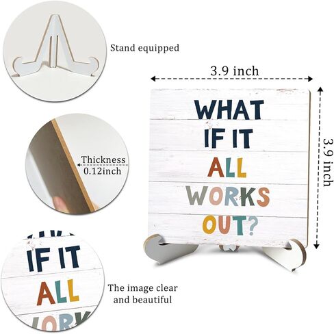 Rustic Wood Sign Wall Hanging Decor Wood Sign Plaque Decorative Home Decor Motivational Decorative Plaque Sign - DL619 in Kuwait