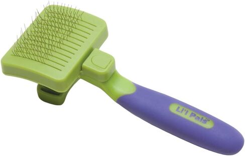 Li’l Pals Self-Cleaning Dog Slicker Brush - for Small Dogs and Puppies - One Size in Saudi Arabia