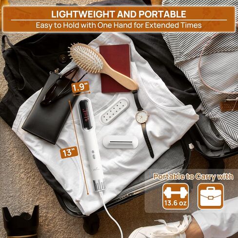 مجفف شعر الحيوانات الأليفة المحمول عالي السرعة من iPettie مع مشط ومكثف من الفولاذ المقاوم للصدأ، 3 إعدادات للحرارة و3 إعدادات لتدفق الهواء، مجفف شعر أيوني أقل ضوضاء للكلاب، مجفف شعر للكلاب، مجفف للقطط للسفر المنزلي in Kuwait