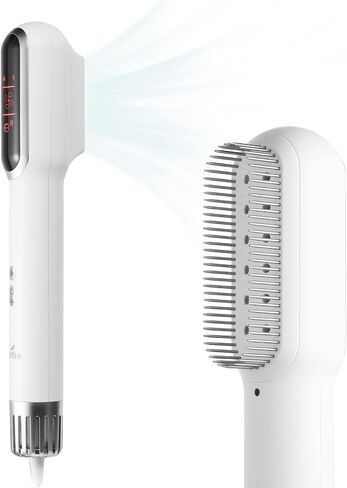 مجفف شعر الحيوانات الأليفة المحمول عالي السرعة من iPettie مع مشط ومكثف من الفولاذ المقاوم للصدأ، 3 إعدادات للحرارة و3 إعدادات لتدفق الهواء، مجفف شعر أيوني أقل ضوضاء للكلاب، مجفف شعر للكلاب، مجفف للقطط للسفر المنزلي in Kuwait