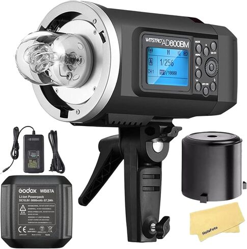 Godox AD600BM 600W Flash Bowens Mount GN87 HSS 1/8000 Outdoor Flash with 8700mAh Battery,0.01~2.5s Recycle Time,2.4G Wireless X System,500 Full Power Flashes,10W Modeling Lamp+5 Color Filters in Saudi Arabia