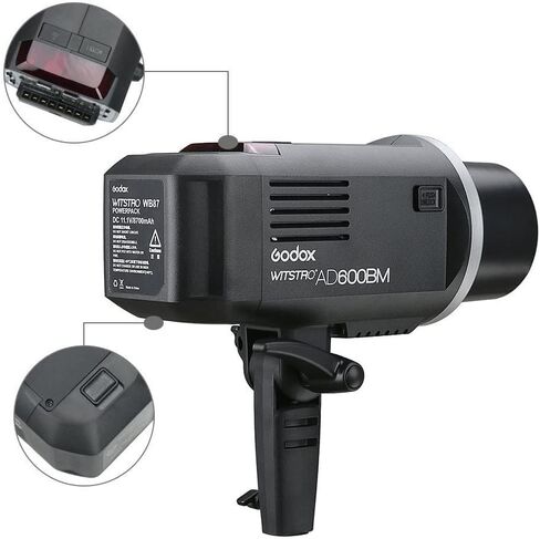 Godox AD600BM 600W Flash Bowens Mount GN87 HSS 1/8000 Outdoor Flash with 8700mAh Battery,0.01~2.5s Recycle Time,2.4G Wireless X System,500 Full Power Flashes,10W Modeling Lamp+5 Color Filters in Saudi Arabia