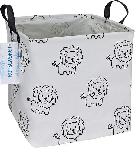 Square Storage Baskets Children Shelves Gift Toy Organizer Room Pink Heart | Laundry Hamper Collapse Canvas with Handles for Organizing Home Kitchen Children Toys Office Closet Shelf in Saudi Arabia