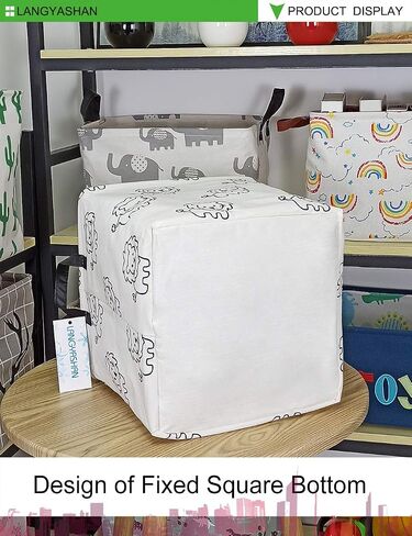 Square Storage Baskets Children Shelves Gift Toy Organizer Room Pink Heart | Laundry Hamper Collapse Canvas with Handles for Organizing Home Kitchen Children Toys Office Closet Shelf in Saudi Arabia