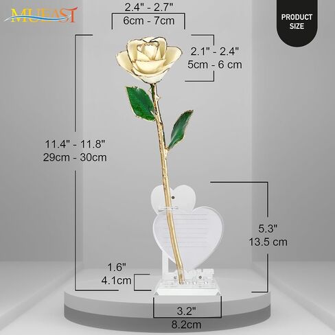 MUEAST 24K Gold Rose Birthday Mother's Day Valentine's Day for Mom Daughter Wife Girlfriend Sister Gold Dipped Rose Gifts (Black Rose with Stand) in Kuwait