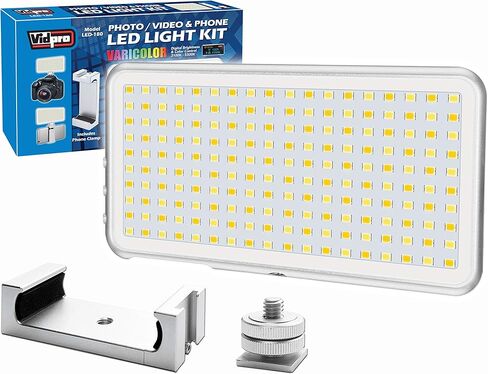 فيد برو مصباح LED رقمي للصور والفيديو من سلسلة مايكرو LED-180 للكاميرات والهواتف الذكية in Kuwait