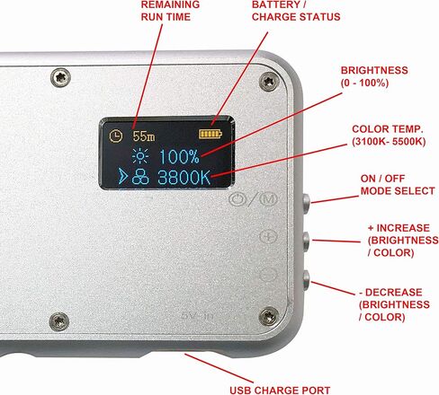 فيد برو مصباح LED رقمي للصور والفيديو من سلسلة مايكرو LED-180 للكاميرات والهواتف الذكية in Kuwait