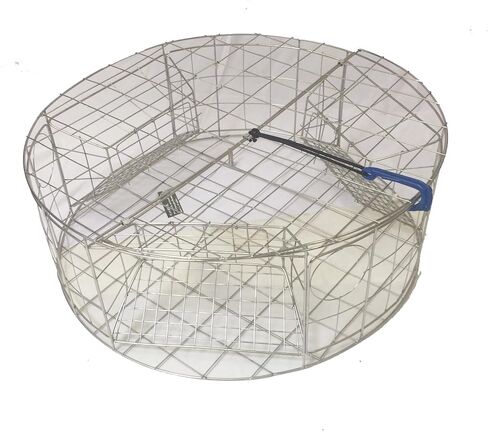 KUFA CT120+FWS103+ZIN1K Stainless Steel Round Crab Trap with Anode Zinc/1/4 x100' Non-Lead Sinking Line in Saudi Arabia