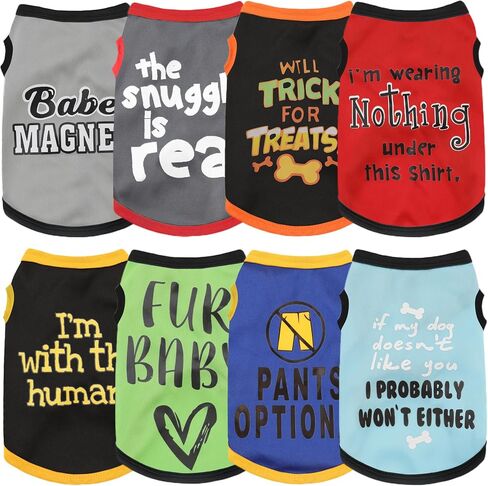 Elevate Your Pet's Seasonal Style with Playful Panache: with Adorable Beautifully Printed Dog Shirts Featuring Hilarious Printed Patterns for Airy Comfort in Summer and Fall Classic Series1 X-Small in Saudi Arabia