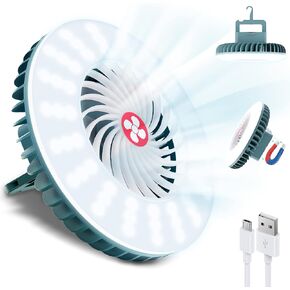 مراوح التخييم للخيام، أساسيات معدات التخييم للمشي لمسافات طويلة، مروحة تعمل بالبطارية للتخييم، قابلة لإعادة الشحن USB مع مغناطيسي وخطاف، 𝟐-𝟏 مروحة خيمة تخييم LED وإضاءة لتعليق مروحة تعمل بالبطارية in Kuwait