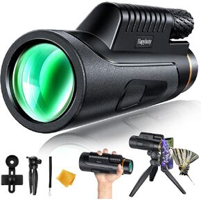 تلسكوب احادي العين HD 12×50 مع محول هاتف ذكي من هابيلاستي مع حامل ثلاثي مطور عالي الطاقة مع رؤية واضحة منخفضة الاضاءة للبالغين، منشور FMC BAK4، معدات لمشاهدة الطيور in Kuwait