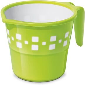 ATCUSA Designer Plastic Mug Bathroom Bath Accessory x 1 Mug Bathing Mugs Dabba camping mug certified bathing water mug for picnic, Gym, Trekking, camps - 1.5 litre capacity - Assorted colors in Kuwait