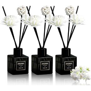 3 Pack Reed Diffuser Set,Reed Essential Oil Diffuser with Diffuser Stick,5oz (150ml) x 3,Long Lasting Indoor Air Freshener,Reed Diffuser for Bedroom Bathroom Home Decor (Bluebell)