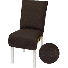 Yonus 100% Waterproof Dining Chair Cover Office Chair Cover Water Resistant Dining Room Chair Cover Kitchen Chair Slipcover Computer Chair Cover with Anti-Slip Buckle (Light Blue, 1PCS)